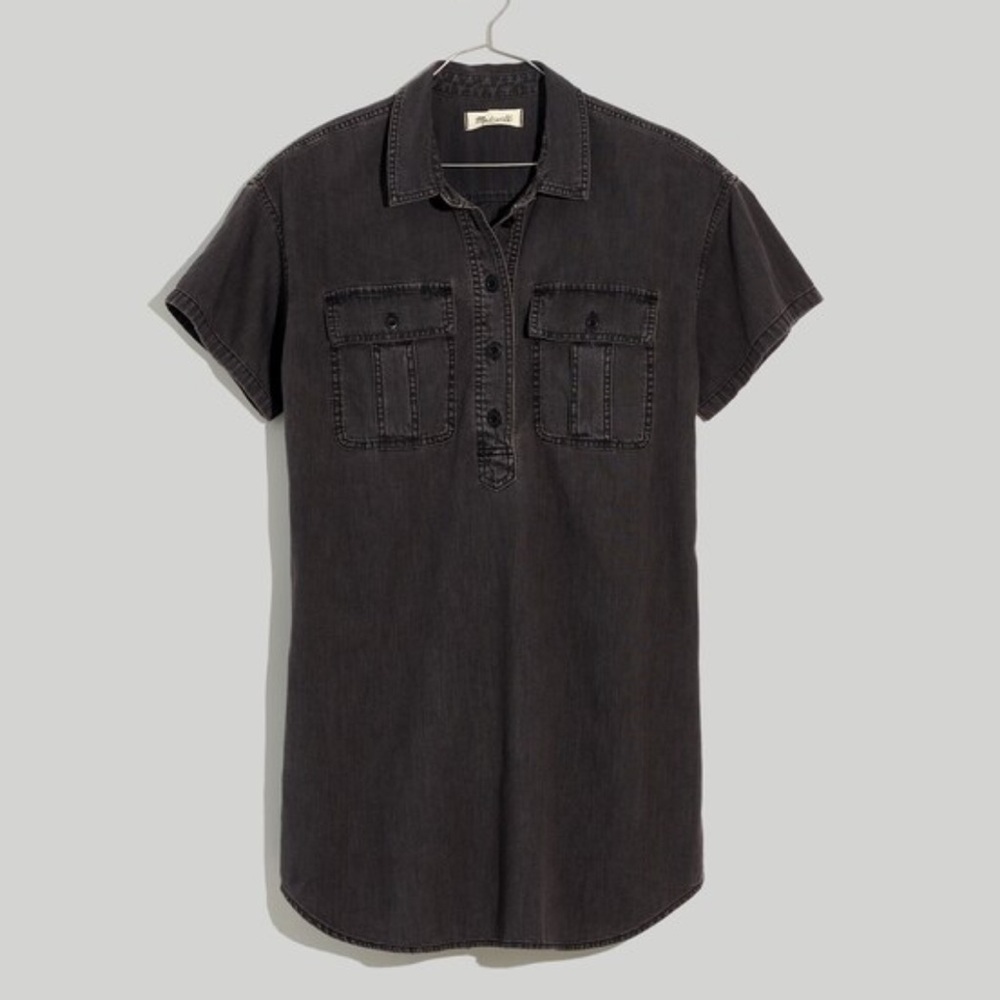 Madewell Demin Popover Shirtdress Lunar wash xl